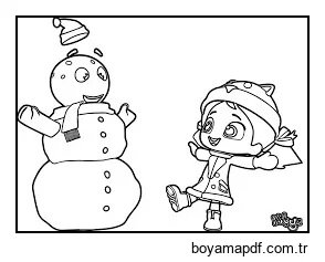 Niloya Ve Kardan Adam karakter çizimi