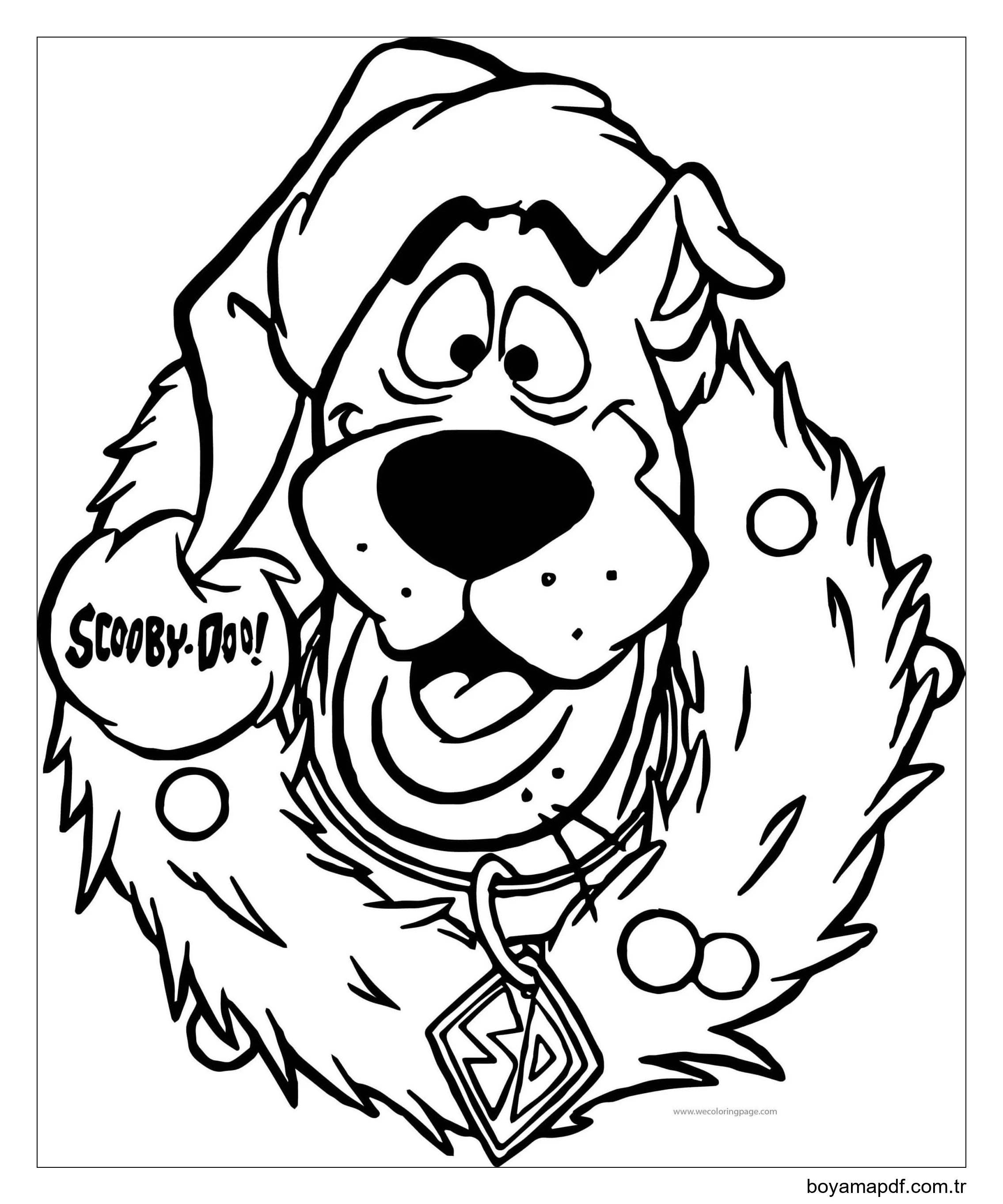 Noel'de Scooby Doo karakter çizimi