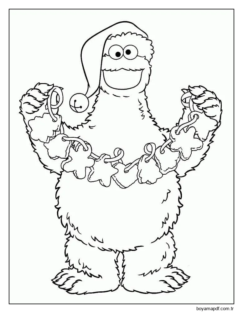 Noel Kurabiye Canavarı karakter çizimi