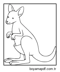 Normal Anne ve Bebek Kanguru karakter çizimi