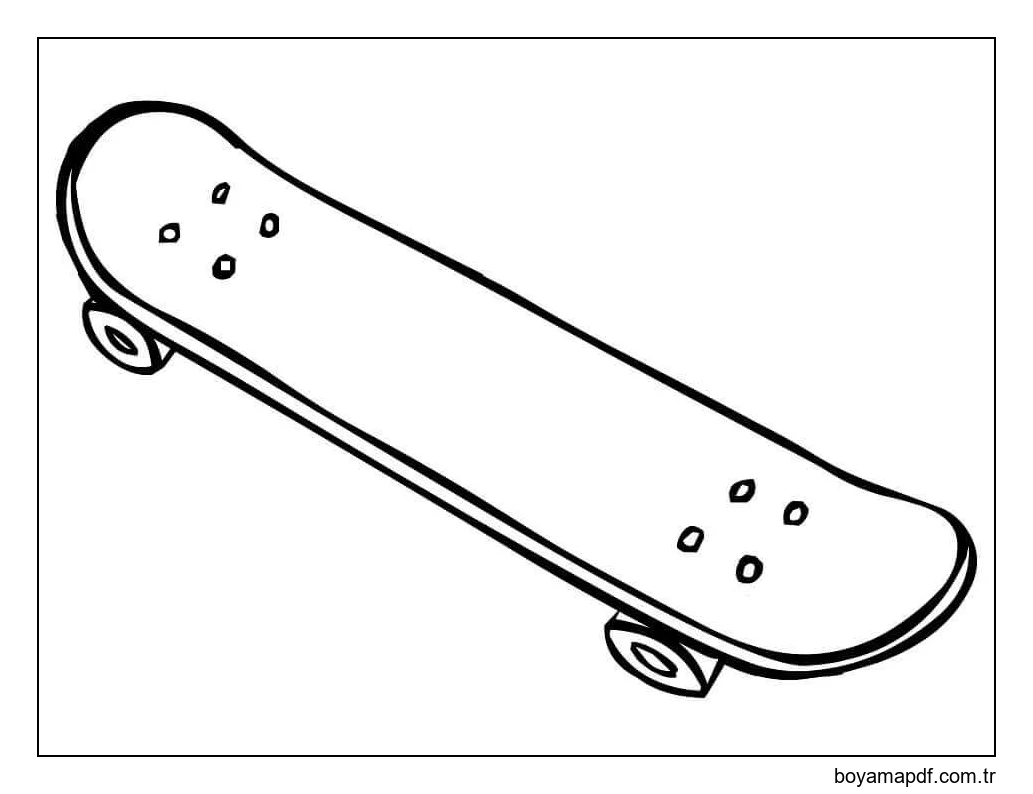 Normal Bir Kaykay Boyama Sayfası