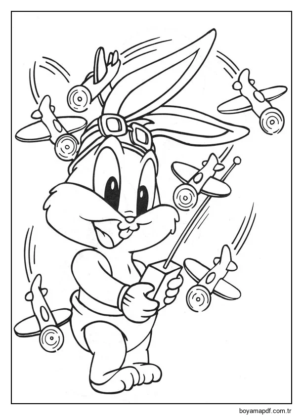 Oyuncak Uçaklarla Oynayan Bebek Böcekler karakter çizimi