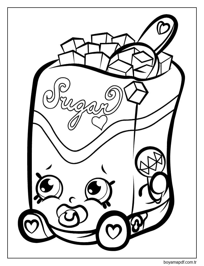 Parça Şeker Dükkanı karakter çizimi