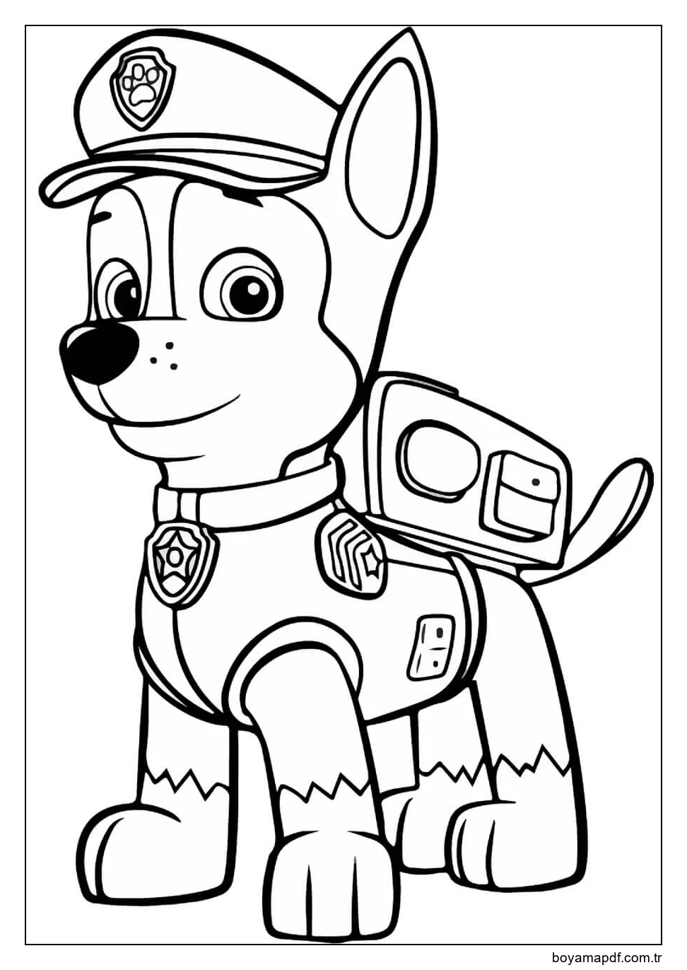 PAW Devriye Kovalamacası Boyama Sayfası