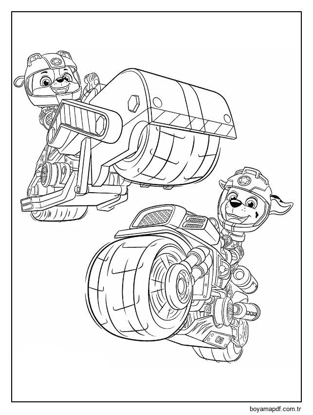 Paw Patrol 4'i çiz Boyama Sayfası