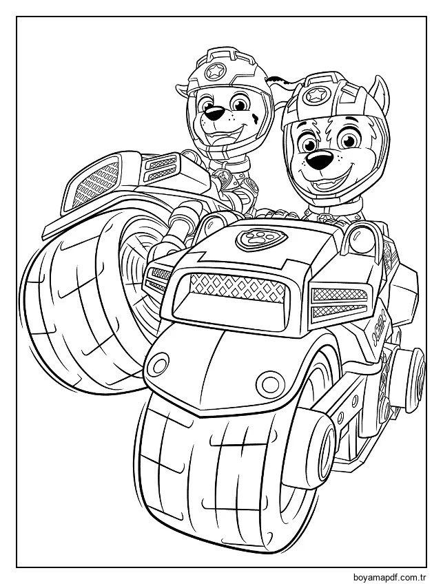 Paw Patrol 8'i çiz Boyama Sayfası