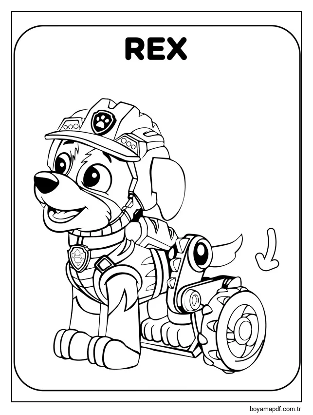 Paw Patrol baskısını çiz Boyama Sayfası
