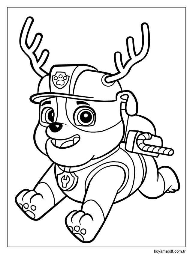 Paw Patrol yazdırılabilir çizimi Boyama Sayfası