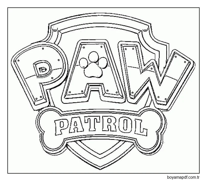 Pençe Devriyesi Logosu Boyama Sayfası