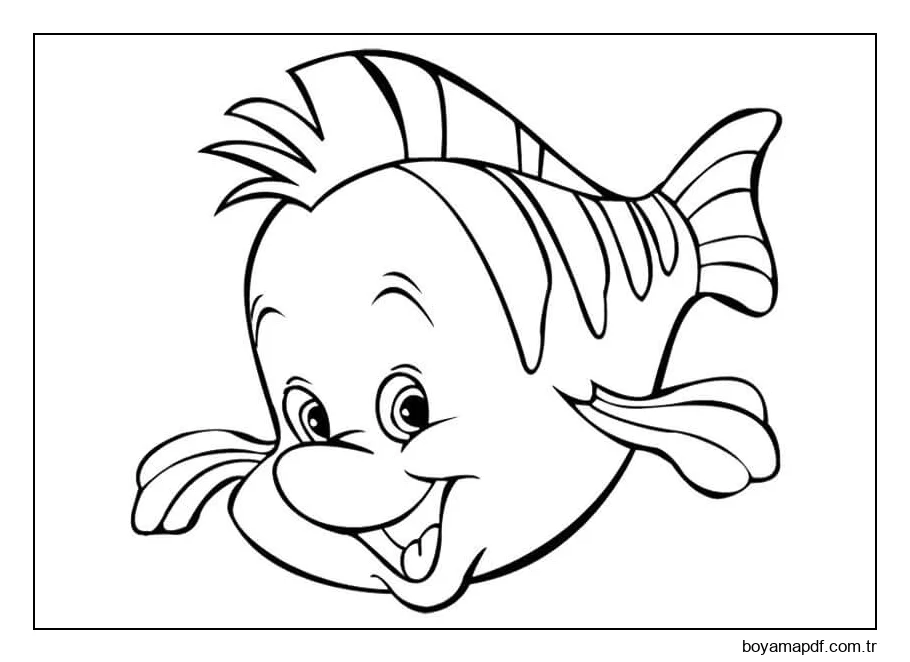 Pisi Balığı karakter çizimi