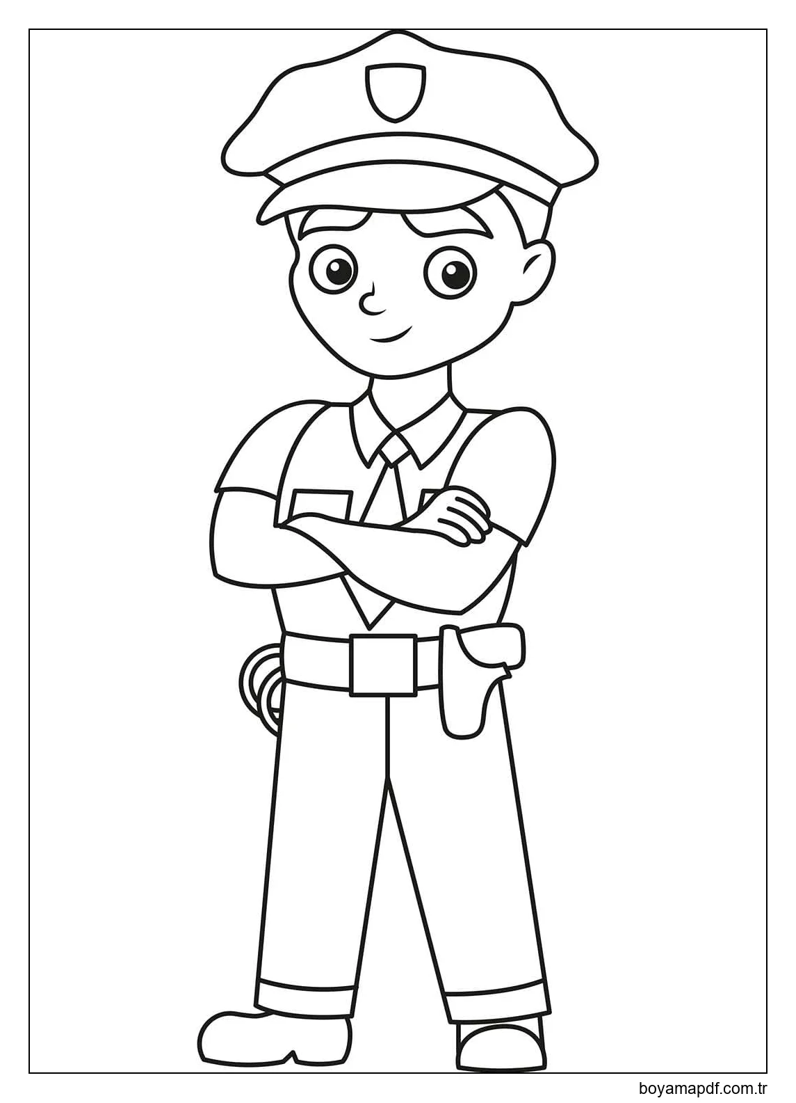 Polis Çizimi 3 Boyama Sayfası