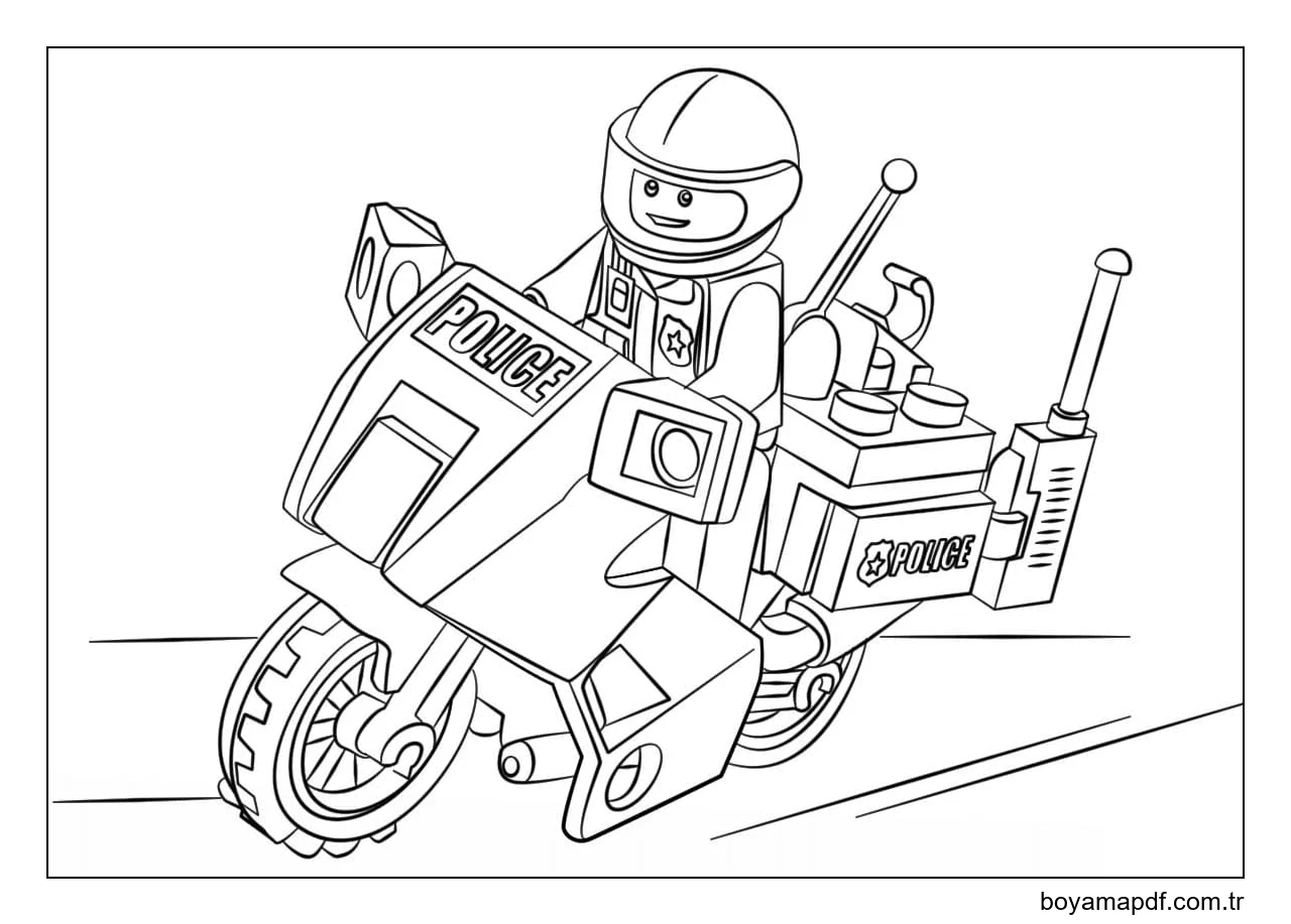 Polis Çizimi 6 Boyama Sayfası