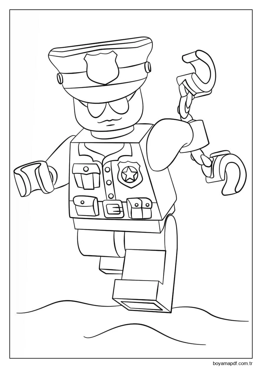 Polis Çizimi 8 Boyama Sayfası