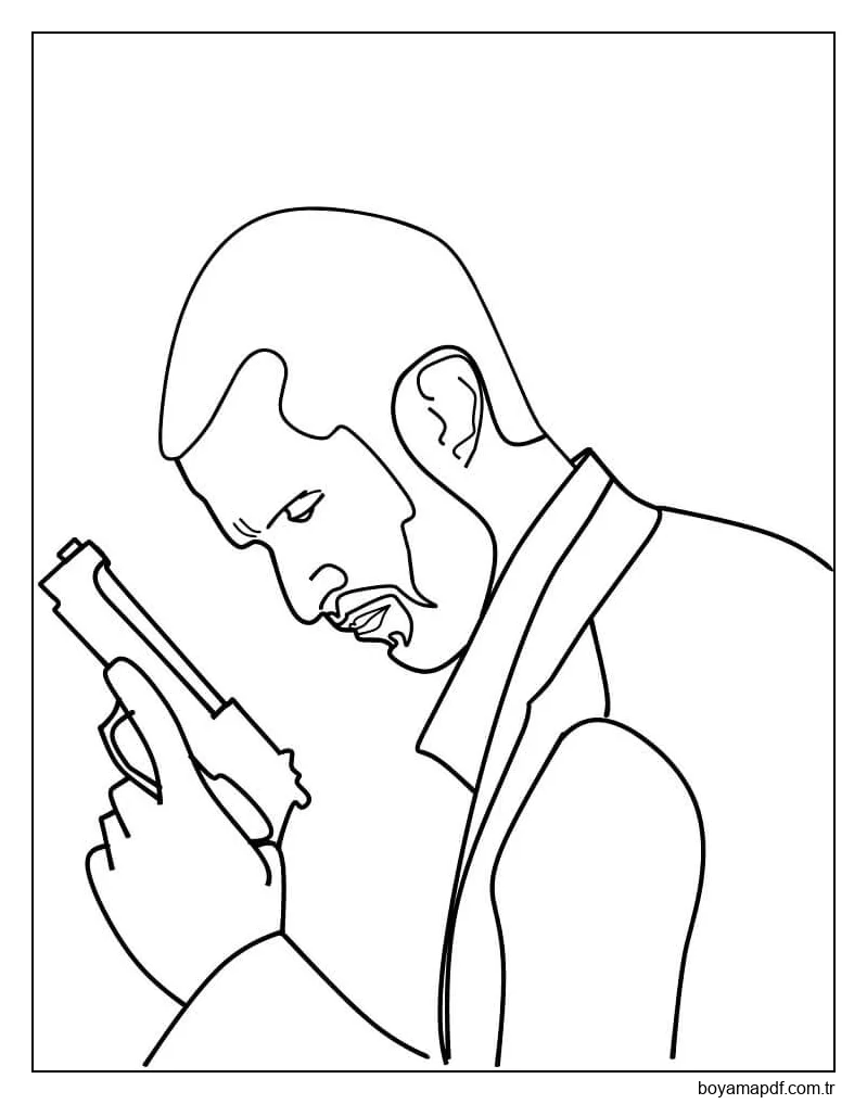 Polis Dedektifi Boyama Sayfası