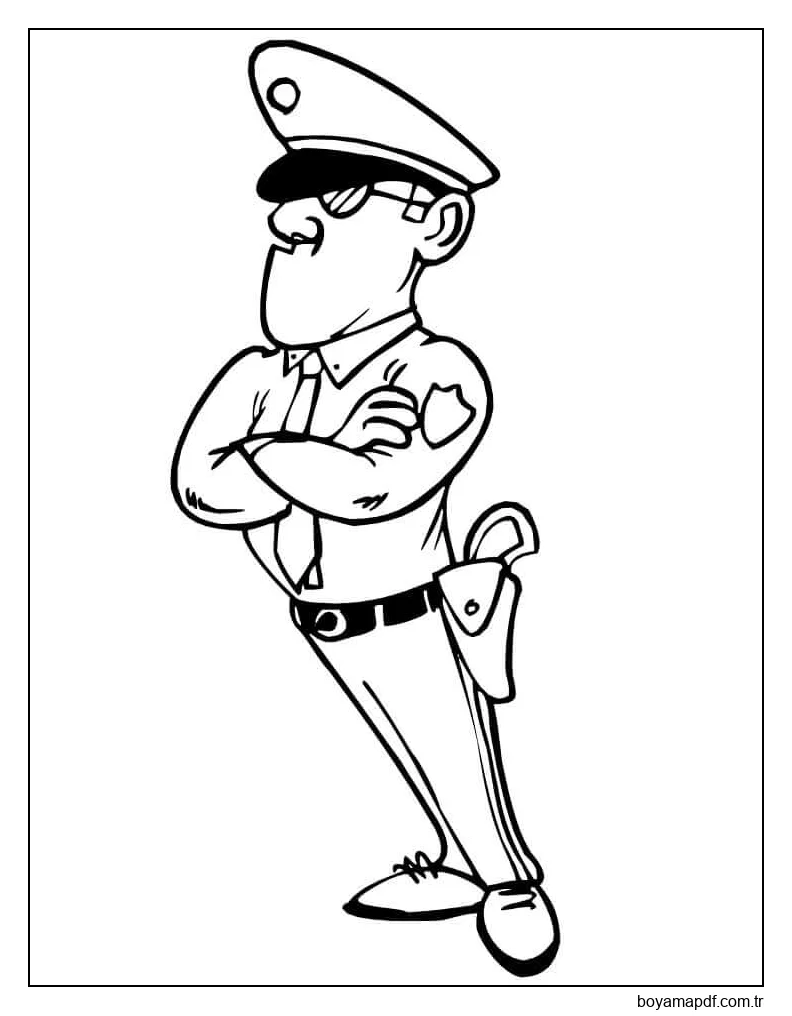 Polis Memuru Boyama Sayfası