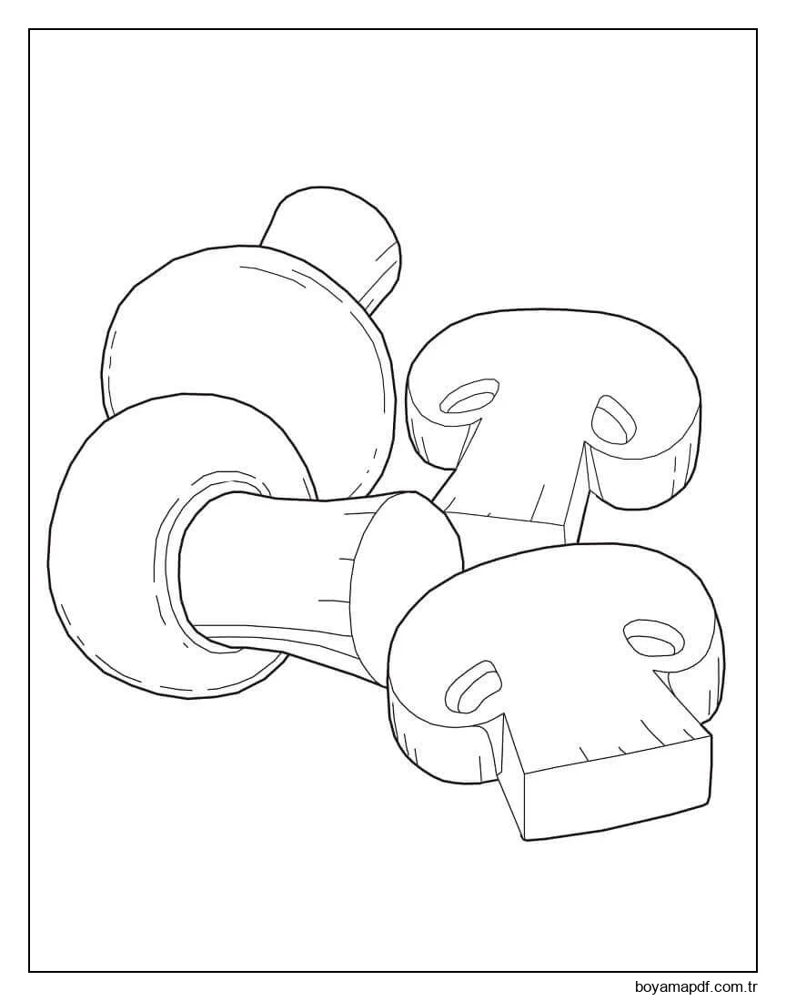 Şampanya Mantarı Boyama Sayfası