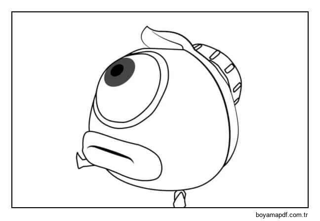 Şaşkın Gözlü İnsansı Mürekkeple Resim Yapabiliyor karakter çizimi