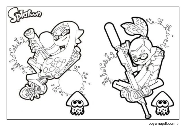 Savaşçı Kız Kardeşler Resim Savaşına Hazır karakter çizimi