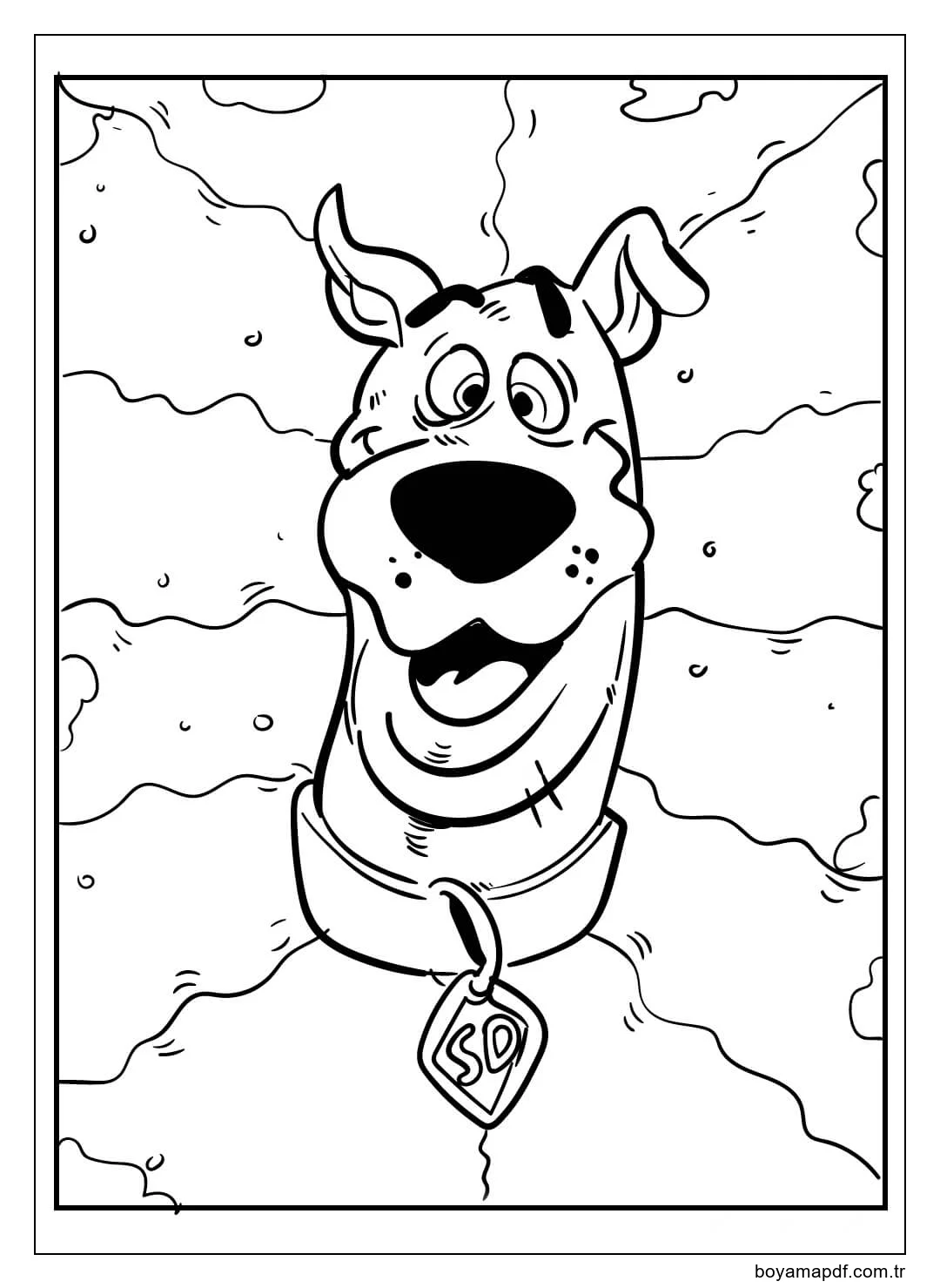 Scooby Doo Kafası karakter çizimi