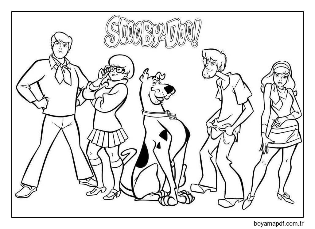 Scooby Doo'nun Ailesi karakter çizimi