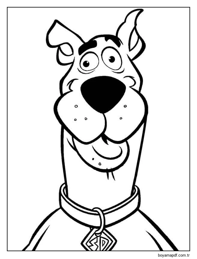 Scooby Doo'nun Portresi karakter çizimi