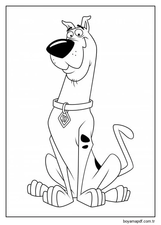 Scooby Doo Oturma karakter çizimi