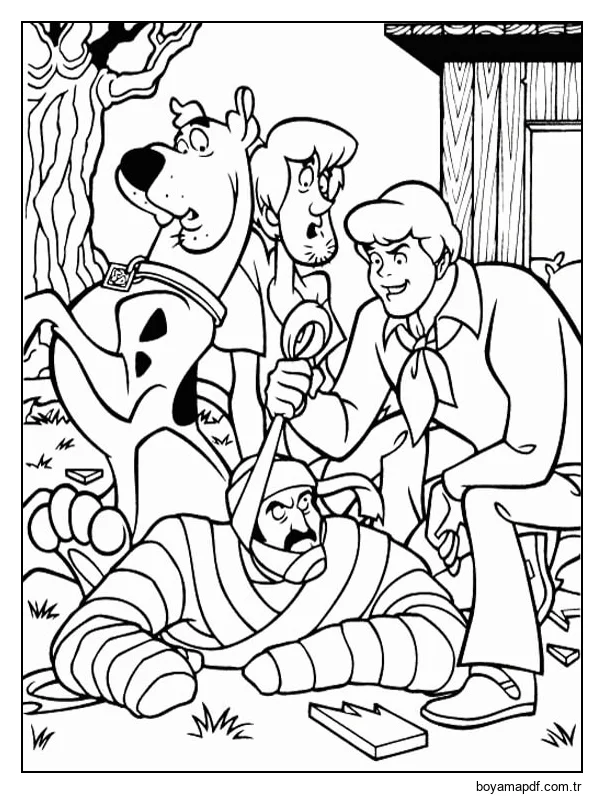 Scooby Doo ve Arkadaşları Hırsızları Yakalıyor karakter çizimi