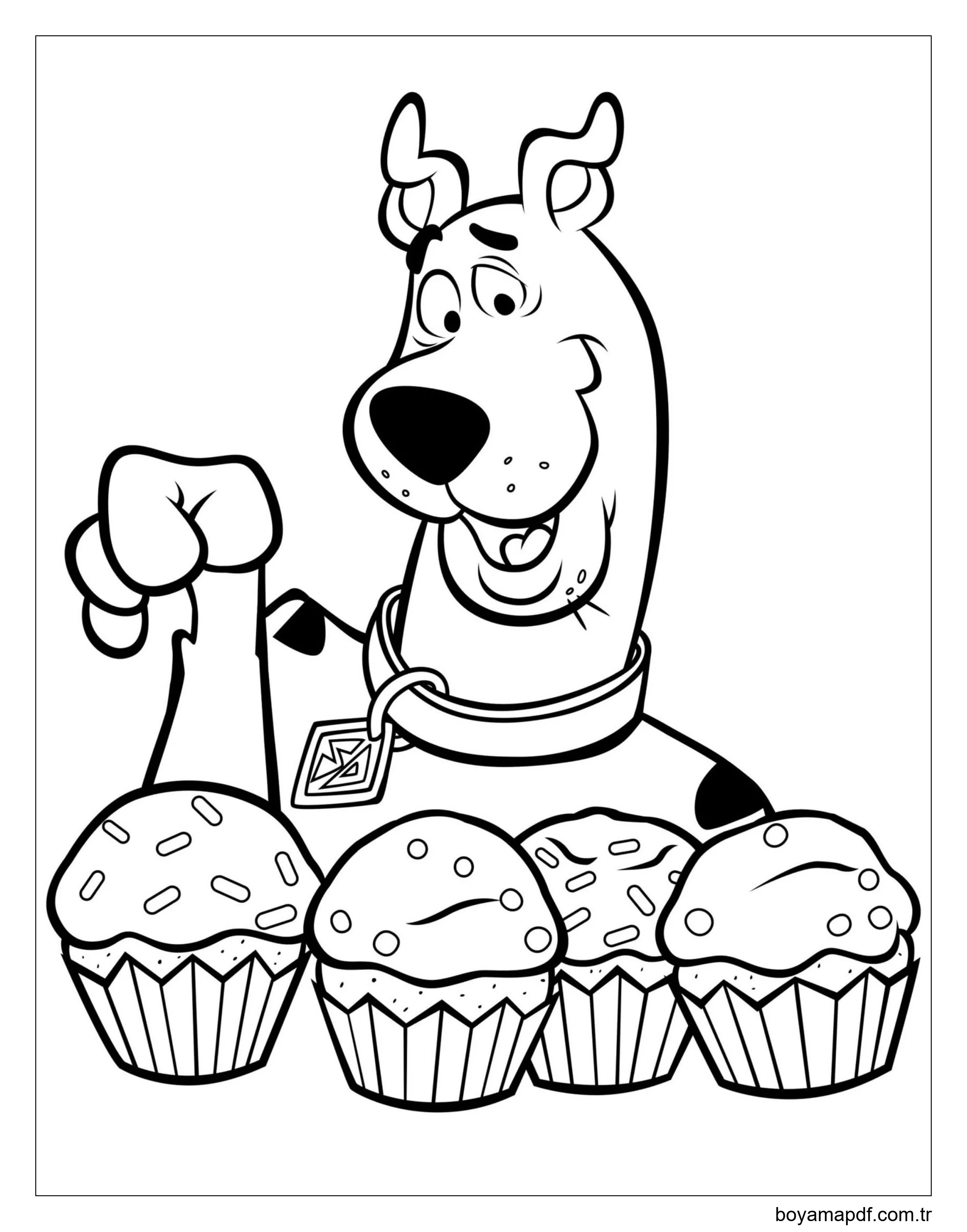 Scooby Doo ve Dört Kek karakter çizimi