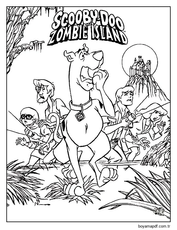 Scooby Doo Zombi Adası karakter çizimi