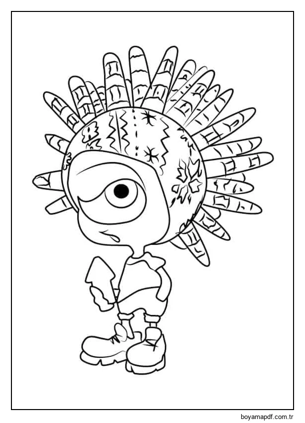 Şeklini Değiştirebilen Bir Canlı karakter çizimi