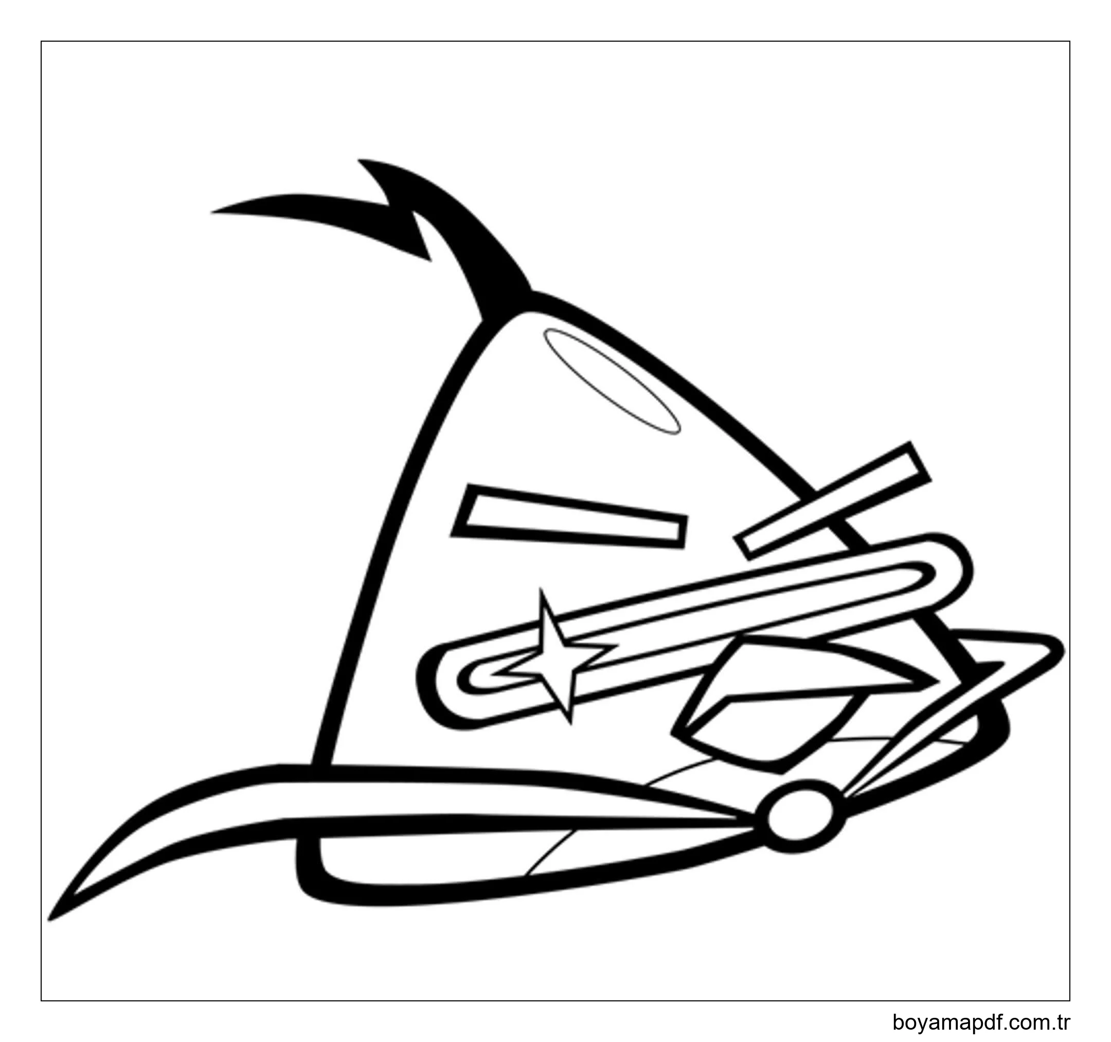 Serin Sarı Angry Birds Boyama Sayfası