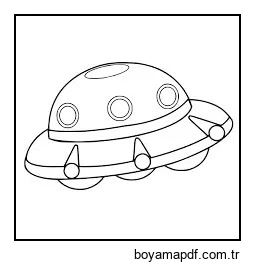 Serin UFO Boyama Sayfası
