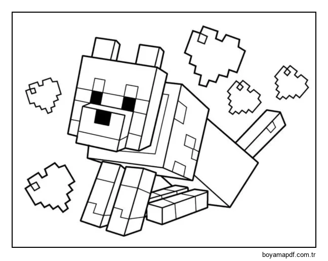 Sevgi dolu köpek Boyama Sayfası