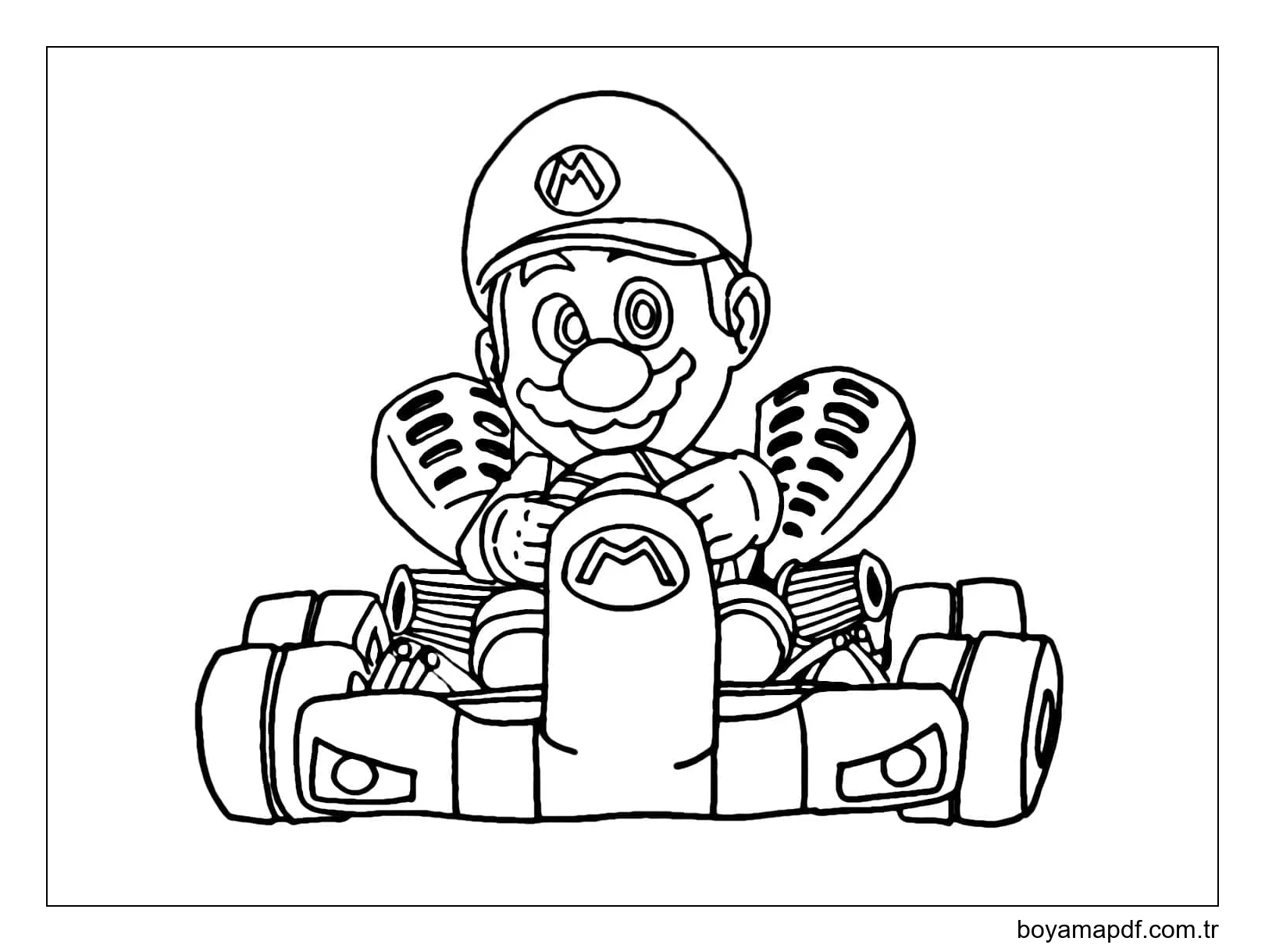 Sevimli Mario Kart Boyama Sayfası