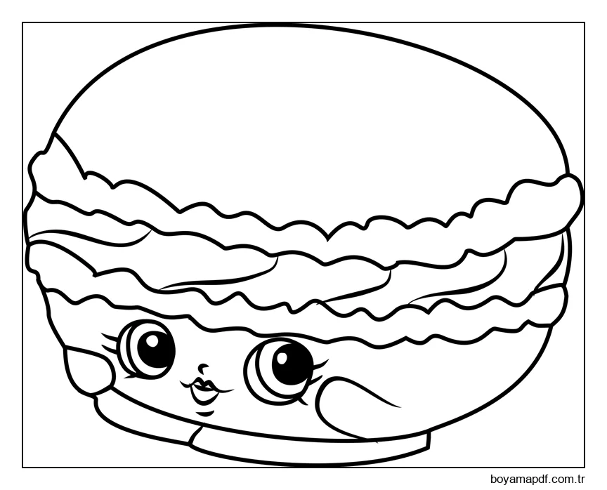 Shopkins'ten Macca Roon karakter çizimi