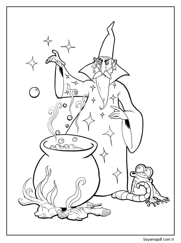 Sihirbaz Mutfak Tıp karakter çizimi
