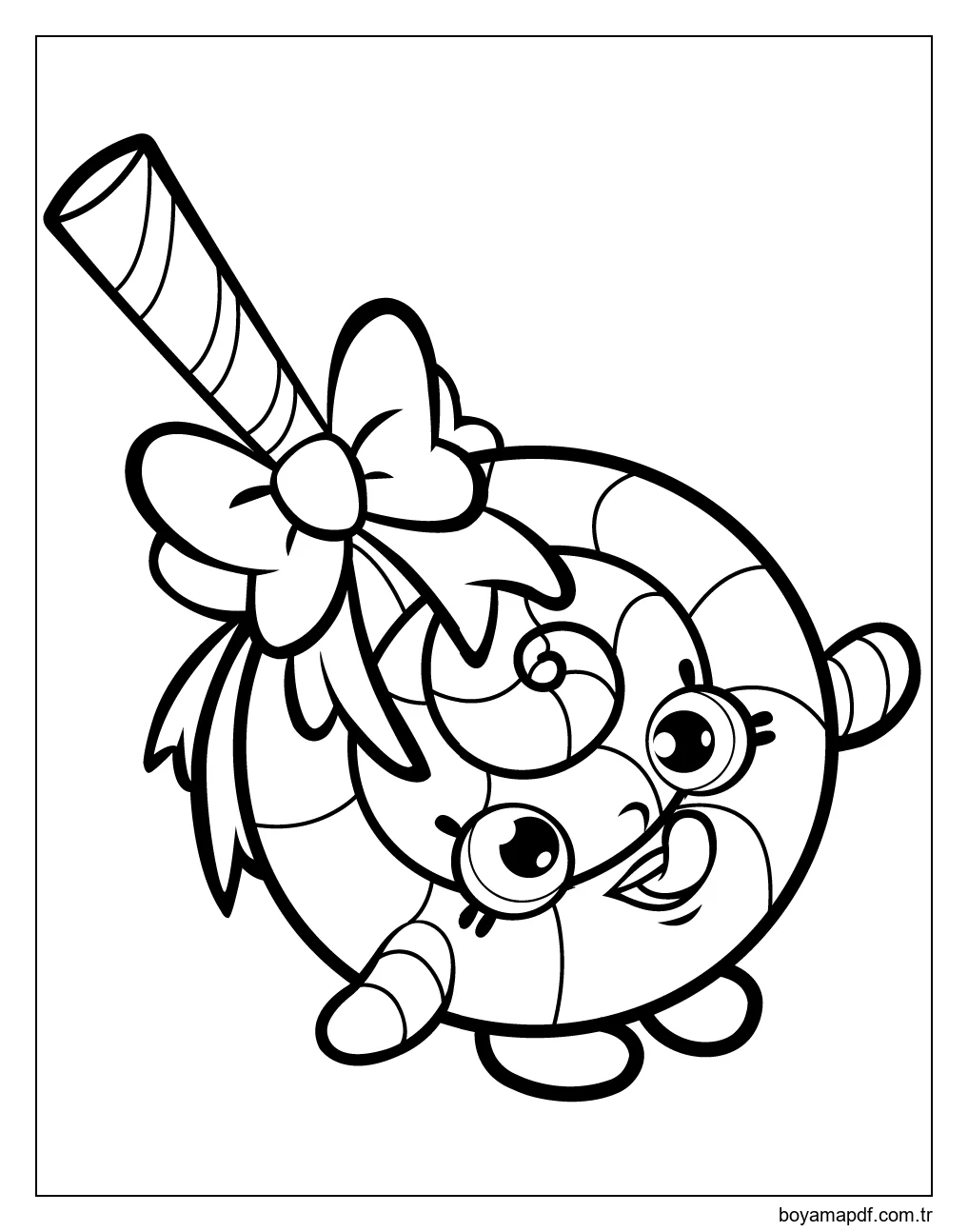 Şirin Tatlı Şeker Dükkanları karakter çizimi