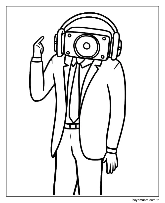Skibidi Tuvalet Konuşmacısı karakter çizimi