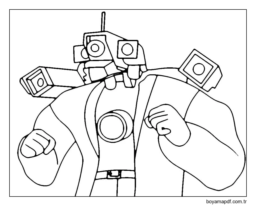 Skibidi Tuvalet Titan Kameraman karakter çizimi