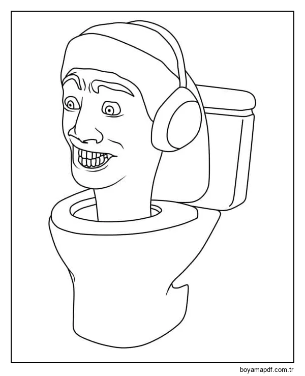 Skibidi Tuvalet Ücretsiz karakter çizimi