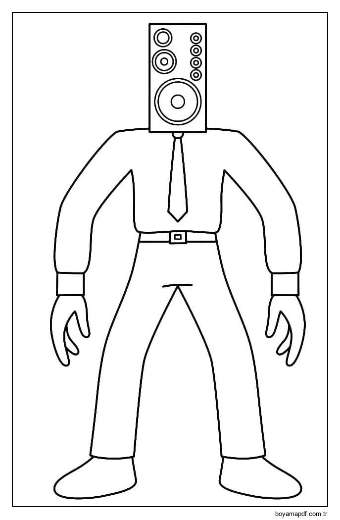 Skibidi Tuvaletinden Konuşmacı Adam karakter çizimi