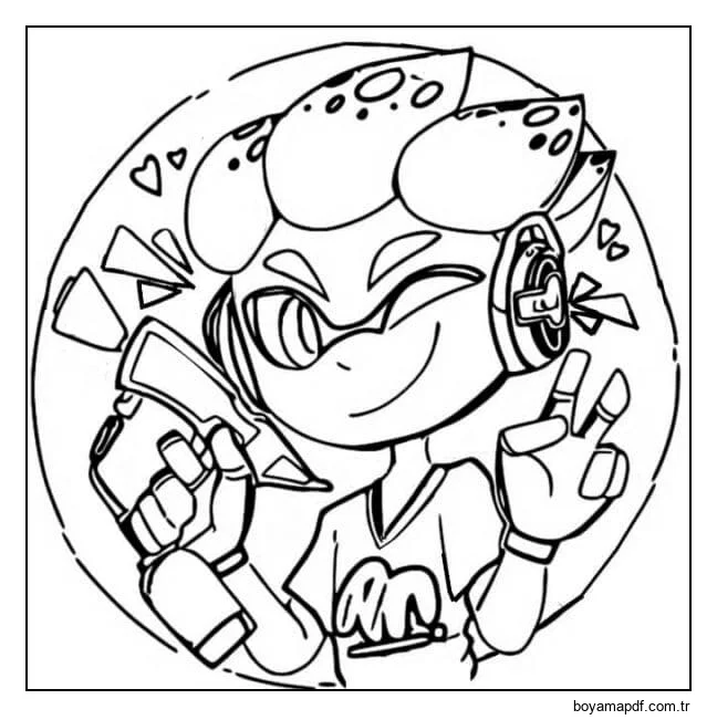 Splatoon'da Karakter Portresi karakter çizimi