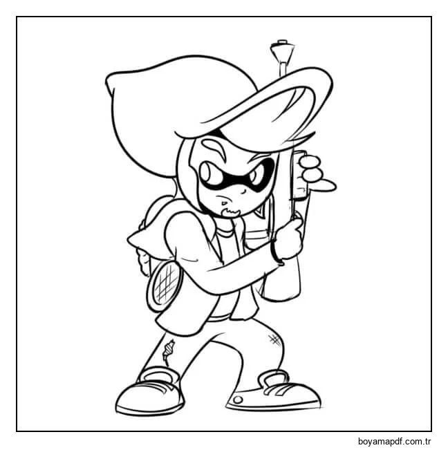 Splatoon Oynamanın Anahtarı Tüm Alanı Boyamaktır karakter çizimi