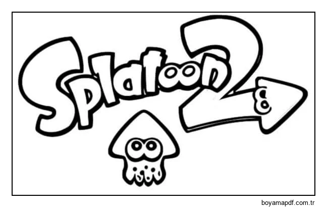 Splatoon Üçüncü Şahıs Nişancı Logosu karakter çizimi