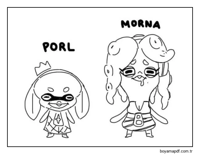 Splatoon Un Kızları İkinci Bölüm karakter çizimi