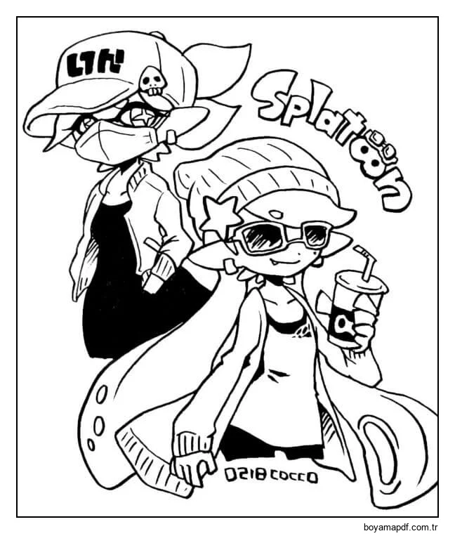 Splatoon Un Powerpuff Kardeşleri karakter çizimi