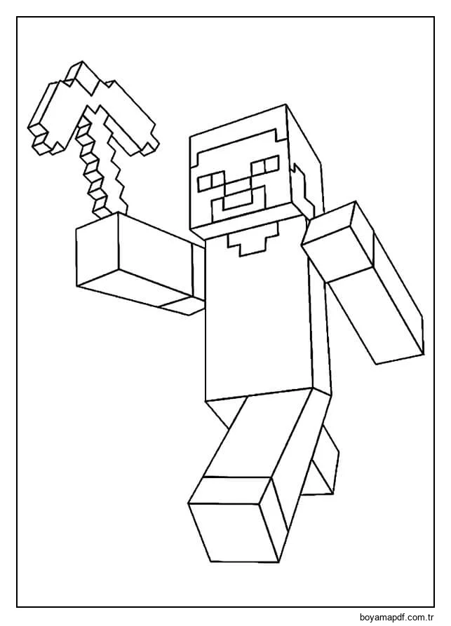 Steve Minecraft Boyama Sayfası