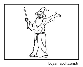 Süper Sihirbaz karakter çizimi