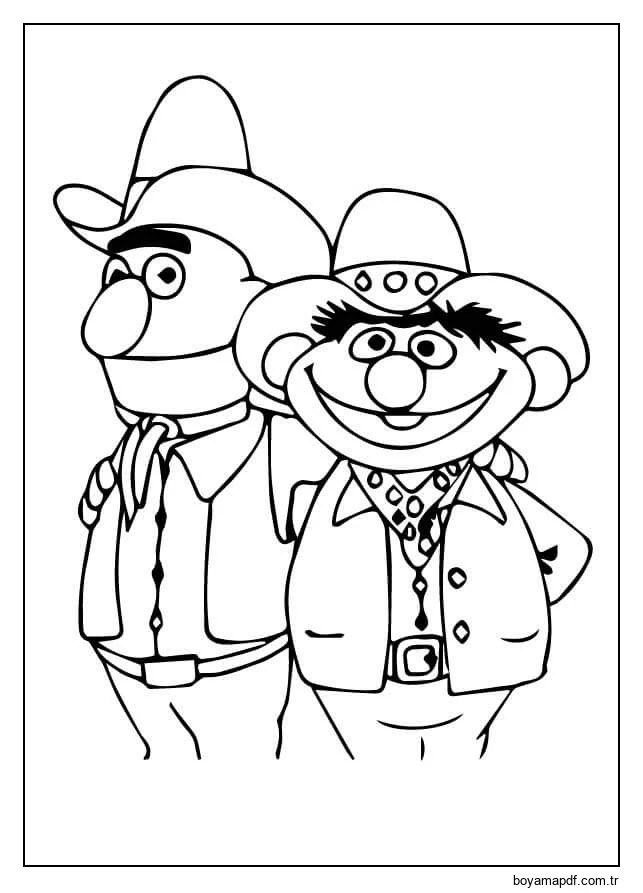 Susam Sokağı Boyama Sayfası