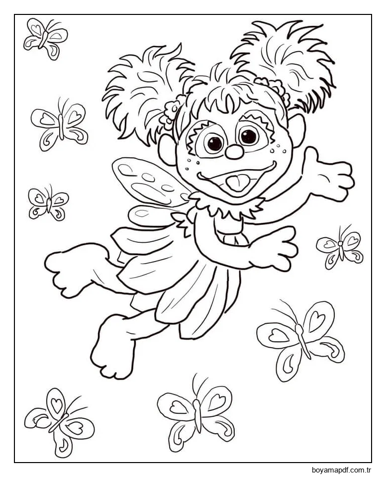 Susam Sokağı'ndan Abby Cadabby Boyama Sayfası